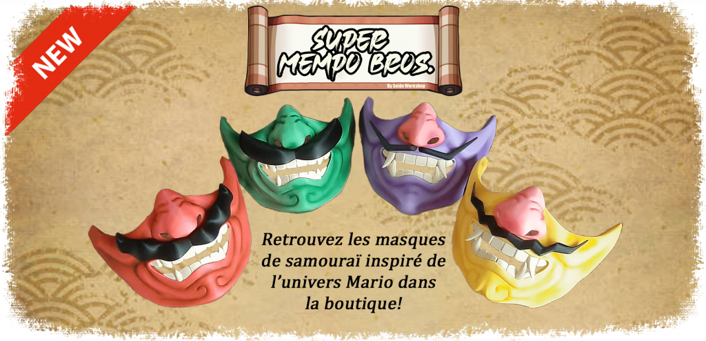 Super Mempo Bros. : Retrouvez les masques de samouraï inspiré de l'univers Mario dans la boutique !