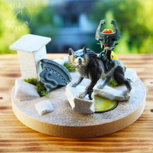 Diorama pour Amiibo – Link Loup & Midona